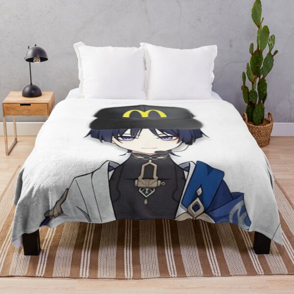 Item preview, genshin impact wanderer shower curtain sticker tapestry designed and sold by sersidom.