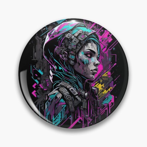 Artikelvorschau, Cyberpunk Hacker T-Shirt, Futuristische Frau, Neon, Synthwave, Krypto-Enthusiast, Hacking-Shirt, Gaming-Geschenk entworfen und verkauft von Kaboom-Tees.
