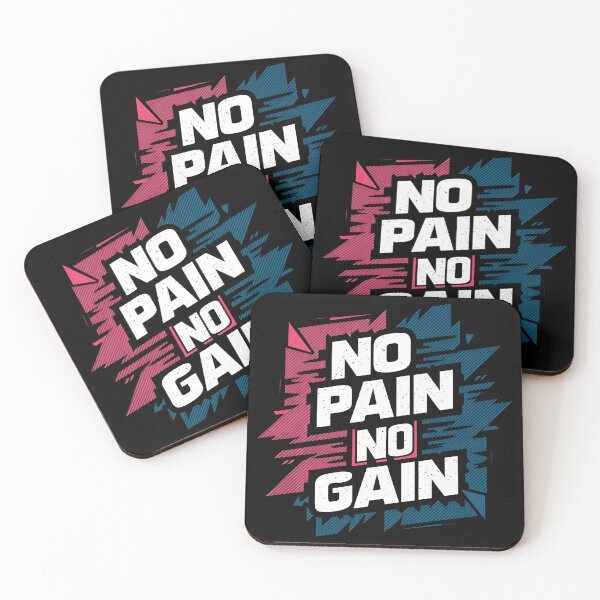 Item preview, No Pain, No Gain Motivational Fitness Typography" designed and sold by Bmd4Fitness.