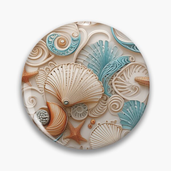 Item preview, Beautiful Vintage Seashell Pattern 0704241 - Hand Painted, Seamless, and Timeless Design designed and sold by Zenovation.