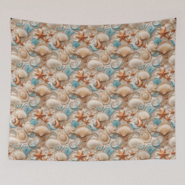 Item preview, Beautiful Vintage Seashell Pattern 0704241 - Hand Painted, Seamless, and Timeless Design designed and sold by Zenovation.