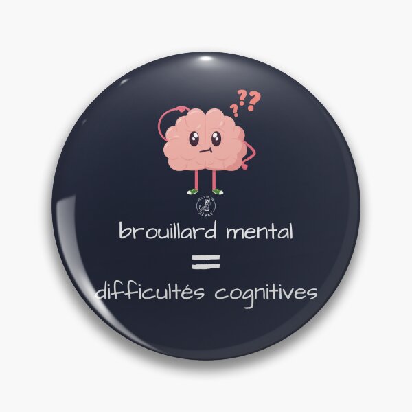 Item preview, Mental fog = cognitive difficulties — white designed and sold by maviedezebre.