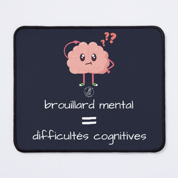 Item preview, Mental fog = cognitive difficulties — white designed and sold by maviedezebre.