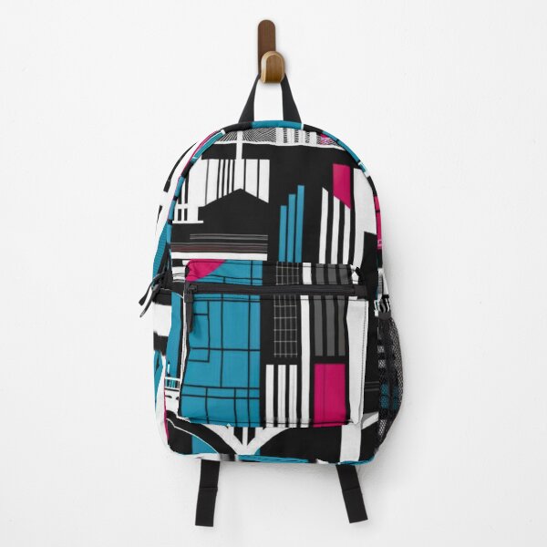 Item preview, Modern Urban Pattern in Black and White with Colorful Accents designed and sold by Marinaso.