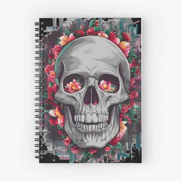 Item preview, Skull With Flower With Abstract Background designed and sold by ILOVEART247.