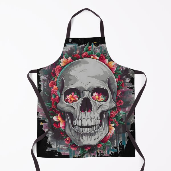Item preview, Skull With Flower With Abstract Background designed and sold by ILOVEART247.