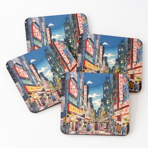 Item preview, Tokyo Vibrant Night Market  designed and sold by ArtsyWishesShop.