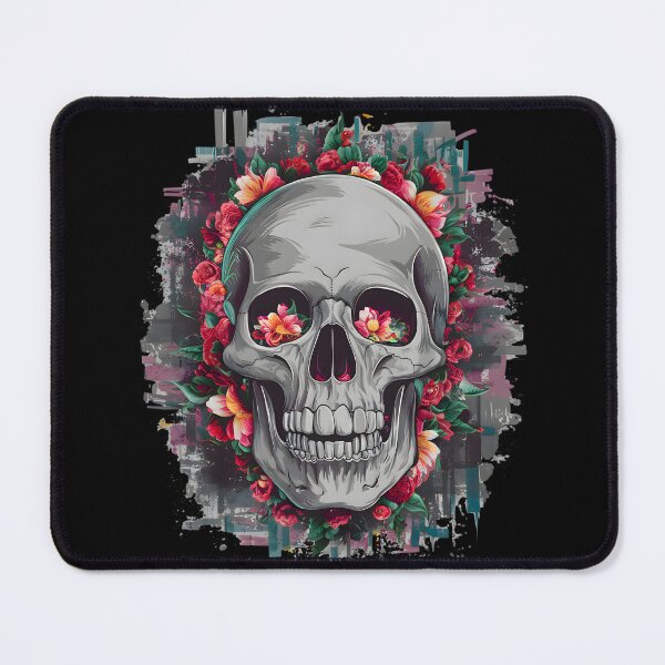 Item preview, Skull With Flower With Abstract Background designed and sold by ILOVEART247.