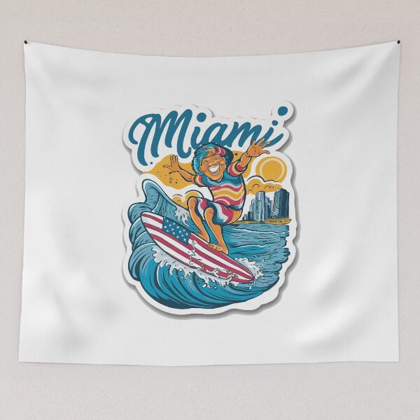Item preview, Miami, Surfing USA, Summer time, Vacation, Holiday designed and sold by RedCircleArt.
