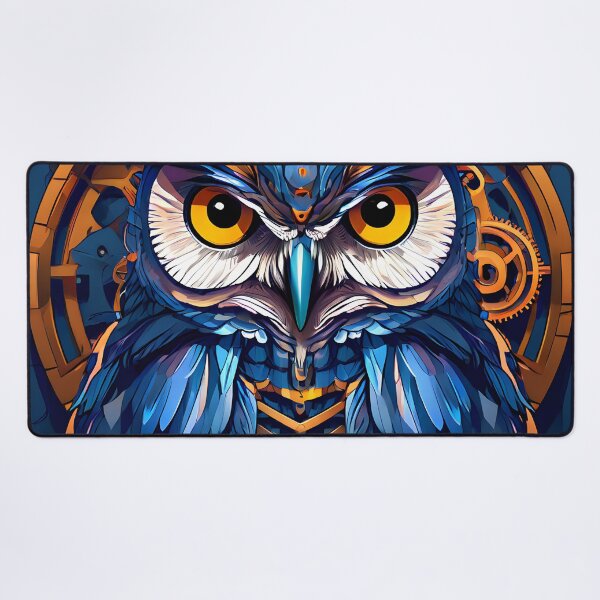 Item preview, Steampunk Owl with Mechanical Details designed and sold by ArtsyWishesShop.
