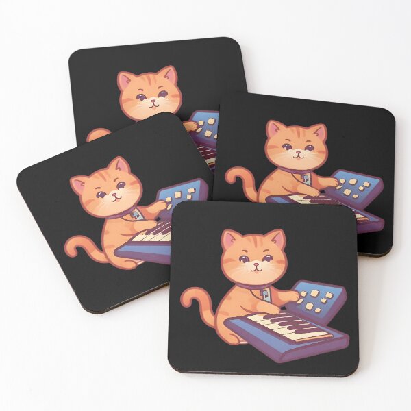 Item preview, Cat synthesizer, cute cat playing musical instrument designed and sold by Merchattack.