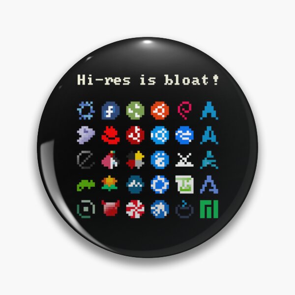 Item preview, Linux 8-bit Logos designed and sold by TINTOUIN.