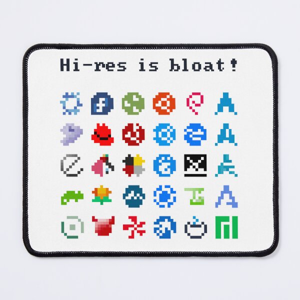 Item preview, Linux 8-bit Logos designed and sold by TINTOUIN.