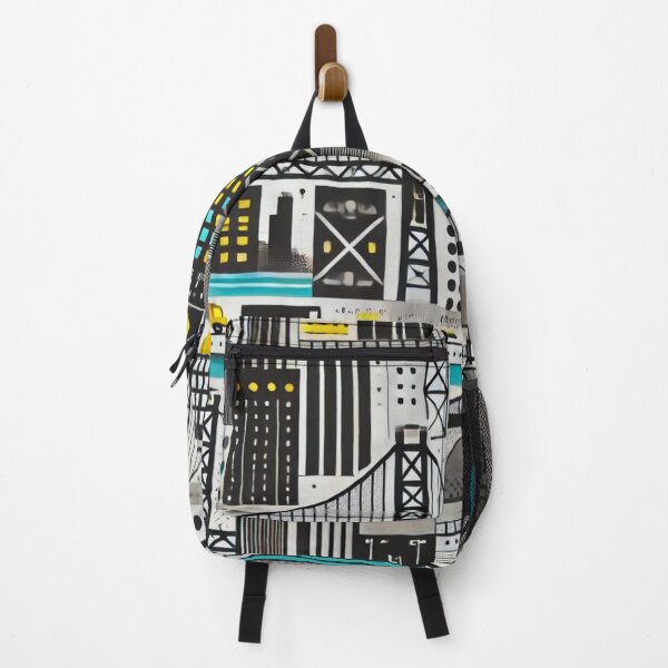 Item preview, Modern Architectural Design with Silhouettes and Colorful Accents designed and sold by Marinaso.