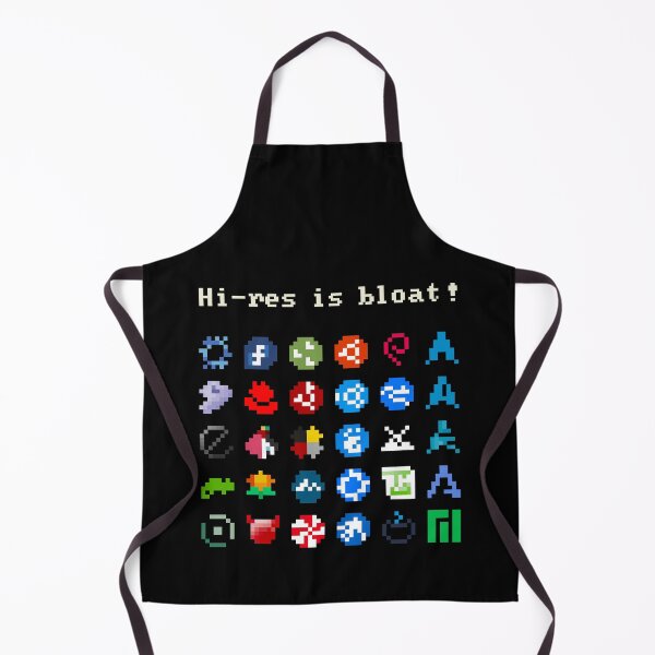 Item preview, Linux 8-bit Logos designed and sold by TINTOUIN.