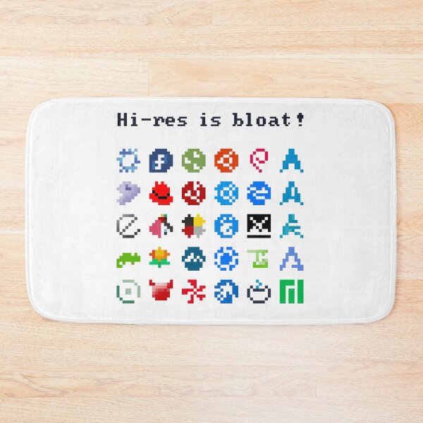 Item preview, Linux 8-bit Logos designed and sold by TINTOUIN.