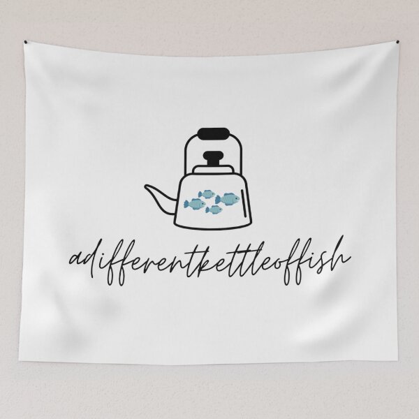 Item preview, a diferent kettle of fish text v2 white background designed and sold by fishpressink.