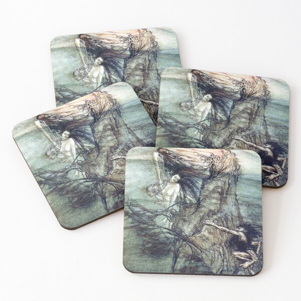 Item preview, The Rhine Maidens tease Alberich - Arthur Rackham for The Ring of the Nibelung designed and sold by forgottenbeauty.