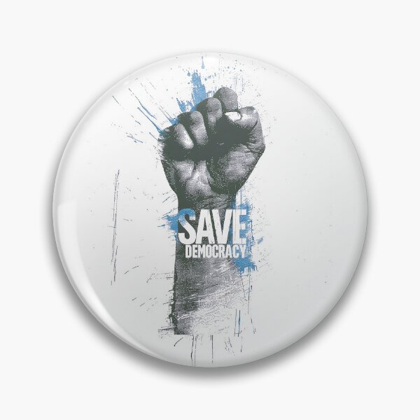 Item preview, Powerful “Save Democracy” Fist Artwork in Bold Style designed and sold by Retro Travel Design.