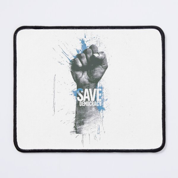 Item preview, Powerful “Save Democracy” Fist Artwork in Bold Style designed and sold by Retro Travel Design.