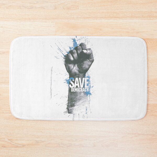 Item preview, Powerful “Save Democracy” Fist Artwork in Bold Style designed and sold by Retro Travel Design.