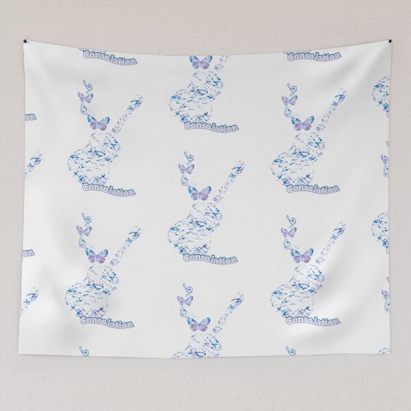 Item preview, Guitar Butterfly Consolation Blue designed and sold by IvaRenee.