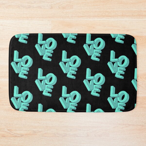 Item preview, 3D Text Art - Love Typography Design in Turquoise designed and sold by SimoesArtistry.