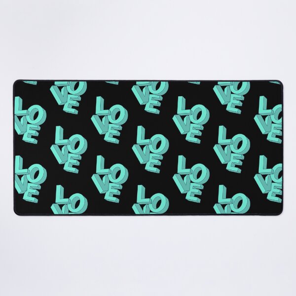Item preview, 3D Text Art - Love Typography Design in Turquoise designed and sold by SimoesArtistry.