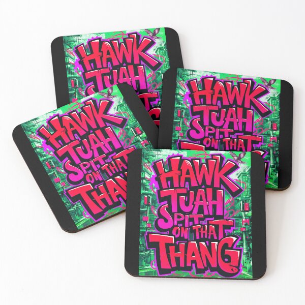 Artikelvorschau, Hawk Tuah Spit On That Thang Meme Zitat im Graffiti-Stil entworfen und verkauft von TheArtOfPat.