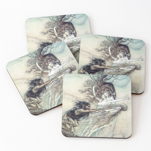 Item preview, The Rhine Maidens Tease Alberich - Arthur Rackham for The Ring of the Nibelung designed and sold by forgottenbeauty.