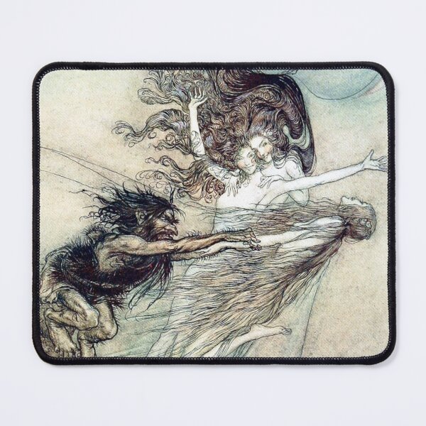 Item preview, The Rhine Maidens Tease Alberich - Arthur Rackham for The Ring of the Nibelung designed and sold by forgottenbeauty.