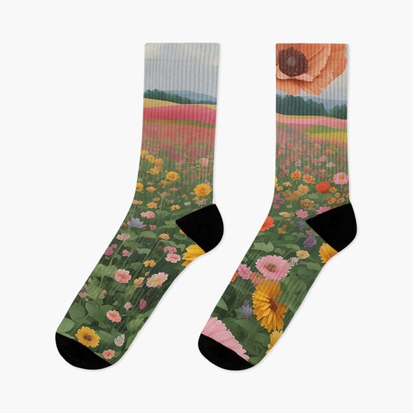 Item preview, Vintage Postcard Flower Field - Floral Aesthetic designed and sold by MadnessEnvelope.