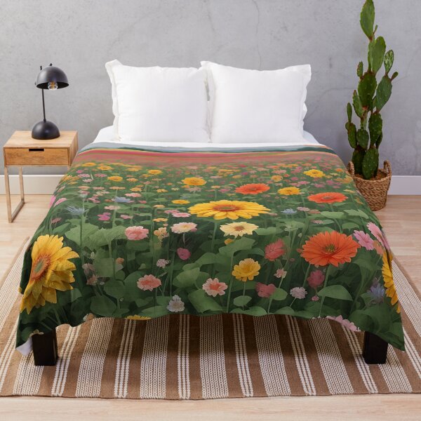 Item preview, Vintage Postcard Flower Field - Floral Aesthetic designed and sold by MadnessEnvelope.