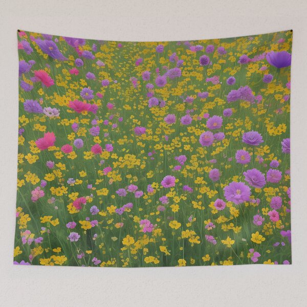 Item preview, Purple Flower Field - Floral Girl Aesthetic designed and sold by MadnessEnvelope.