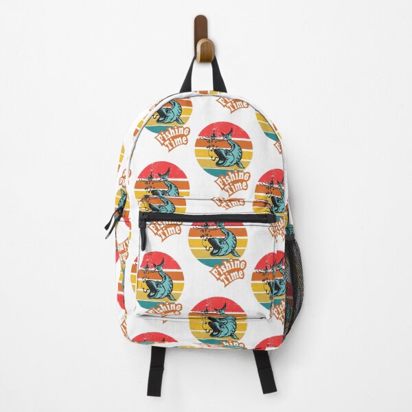 Vista previa del artículo con la obra «Diseño vintage de anzuelo de pesca 'Tiempo de pesca' - Camiseta de pesca», diseñado y vendido por Tusiadesign.