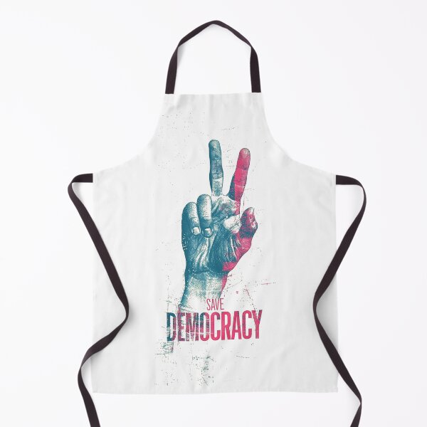 Item preview, Empowering “Save Democracy” Peace Sign Artwork in Dual Tones designed and sold by Retro Travel Design.