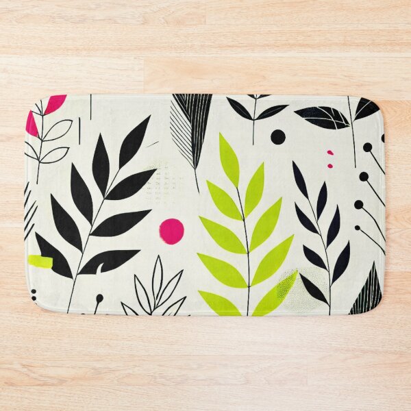 Item preview, Minimalist Botanical Pattern with Colorful Accents designed and sold by Marinaso.