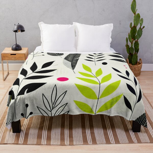 Item preview, Minimalist Botanical Pattern with Colorful Accents designed and sold by Marinaso.