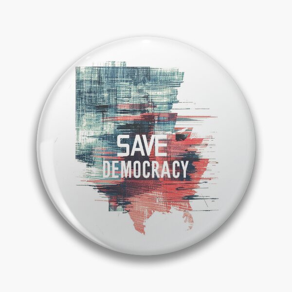 Item preview, Abstract “Save Democracy” Map Design in Distressed Style designed and sold by Retro Travel Design.