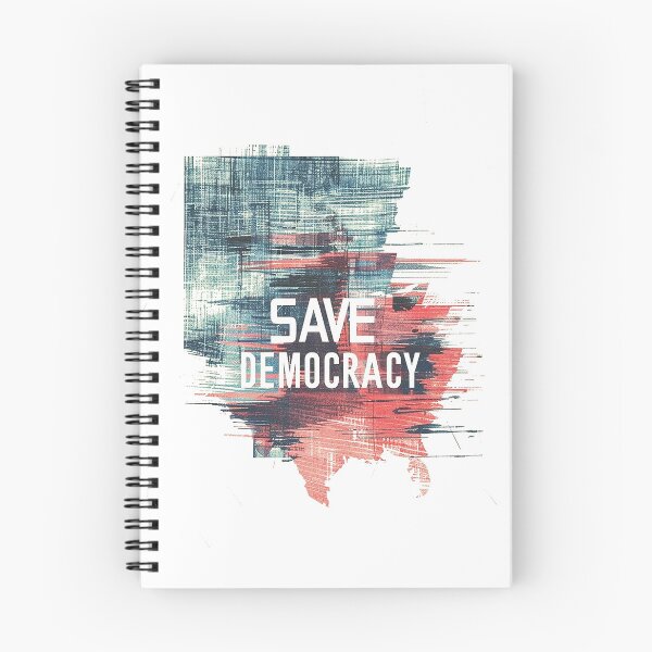 Item preview, Abstract “Save Democracy” Map Design in Distressed Style designed and sold by Retro Travel Design.