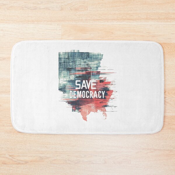 Item preview, Abstract “Save Democracy” Map Design in Distressed Style designed and sold by Retro Travel Design.