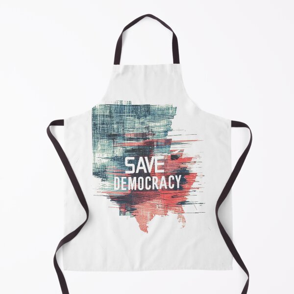 Item preview, Abstract “Save Democracy” Map Design in Distressed Style designed and sold by Retro Travel Design.