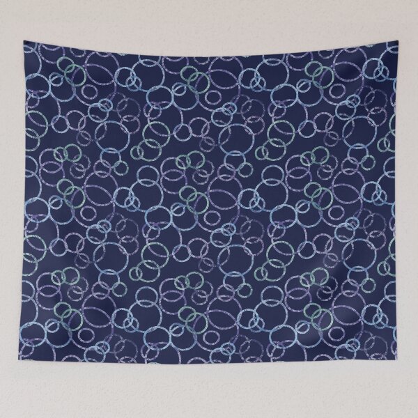 Item preview, Blue violet green rings pattern designed and sold by AriLady.