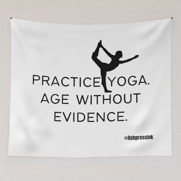 Item preview, practice yoga text v1 white background designed and sold by fishpressink.