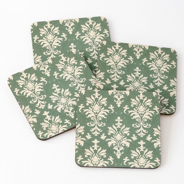 Item preview, Green and White Damask designed and sold by trsander.
