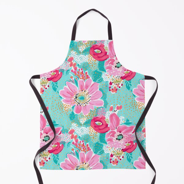 Item preview, Pink flowers on minty green designed and sold by FK-UK.