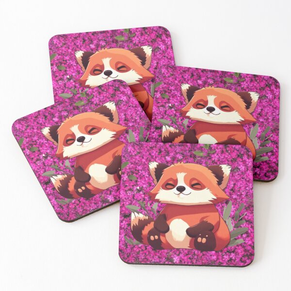 Item preview, Cute Flower Red Panda designed and sold by FuzyFriendHaven.