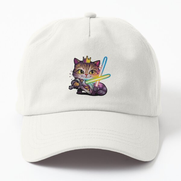 Aperçu de l'œuvre Mignon chaton arc-en-ciel au sabre laser créée et vendue par plumango.