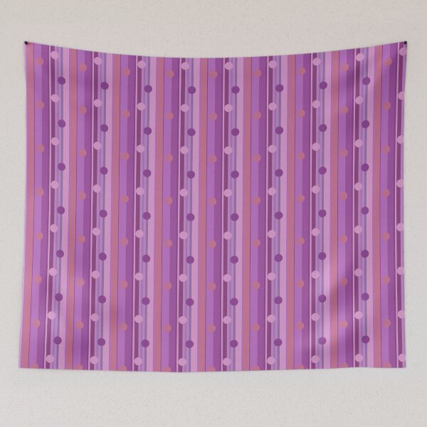 Item preview, Rhododendron Purples Stripes and Dots Vertical designed and sold by Art in My Loft.