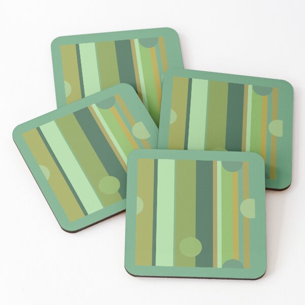 Item preview, Garden Greens Stripes and Dots Vertical designed and sold by Art in My Loft.